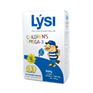LYSI CHILDREN‘S OMEGA-3 košļājamās kapsulas ar augļu garšu N60
