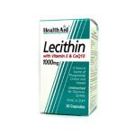 HealthAid® Lecitīns 1000 mg ar vitamīnu E un CoQ10 kapsulas N30