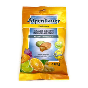 Alpenbauer Klassiskās ingvera - laima, ingvera - apelsīnu karameles, 120g