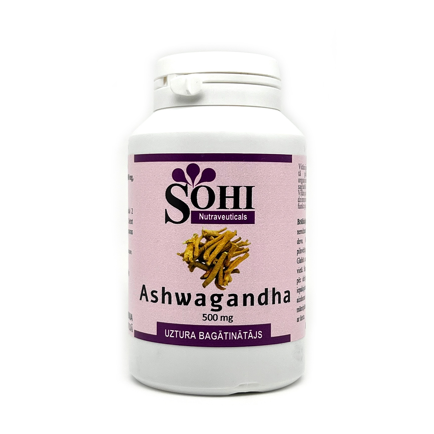 SOHI Nutraceuticals Ashwagandha 500 mg veģetārās kapsulas N60