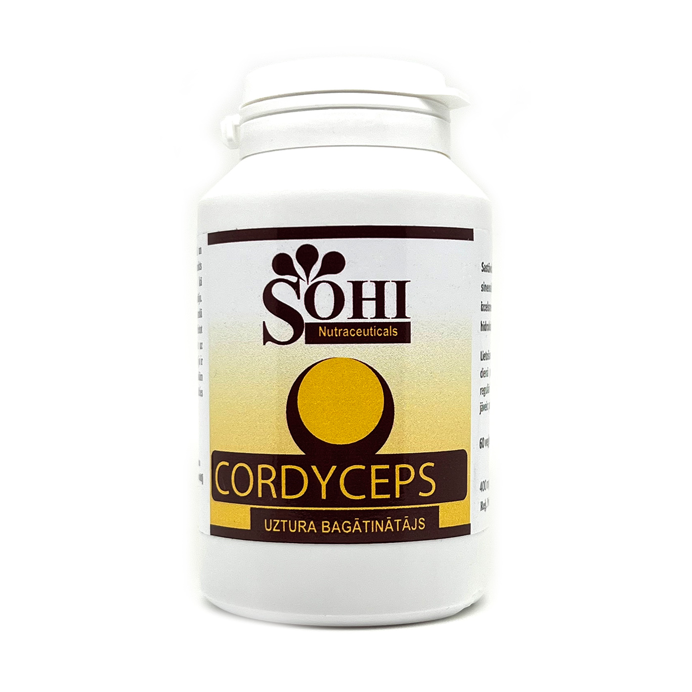 SOHI Nutraceuticals CORDYCEPS 400 mg veģetārās kapsulas N60