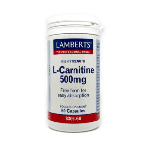 Lamberts Augstas devas L-karnitīns 500 mg kapsulas N60