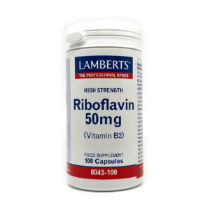 Lamberts Augstas devas Riboflavīns 50 mg (Vitamīns B2) kapsulas N100