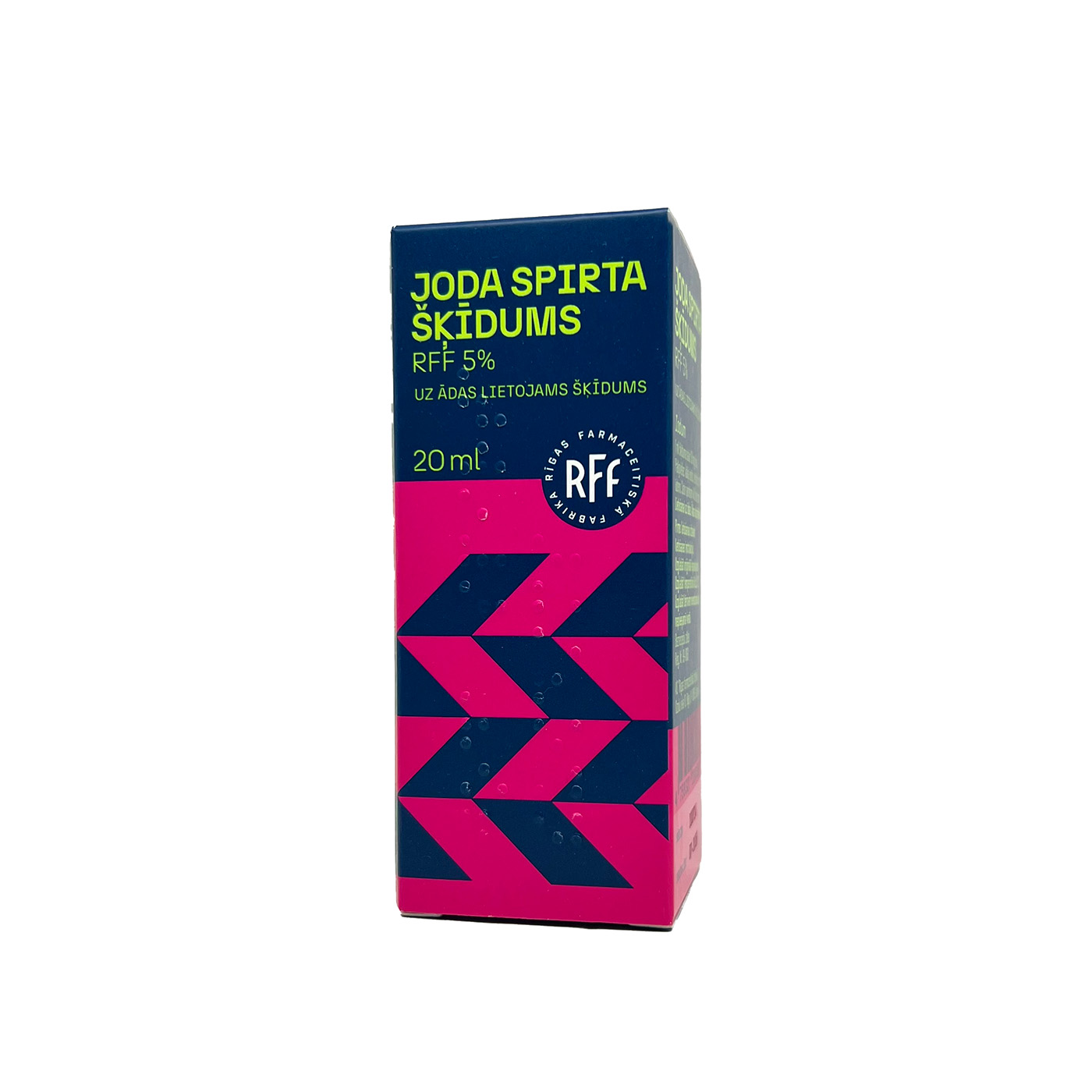 Joda spirta šķīdums RFF 5% uz ādas lietojams šķīdums 20ml