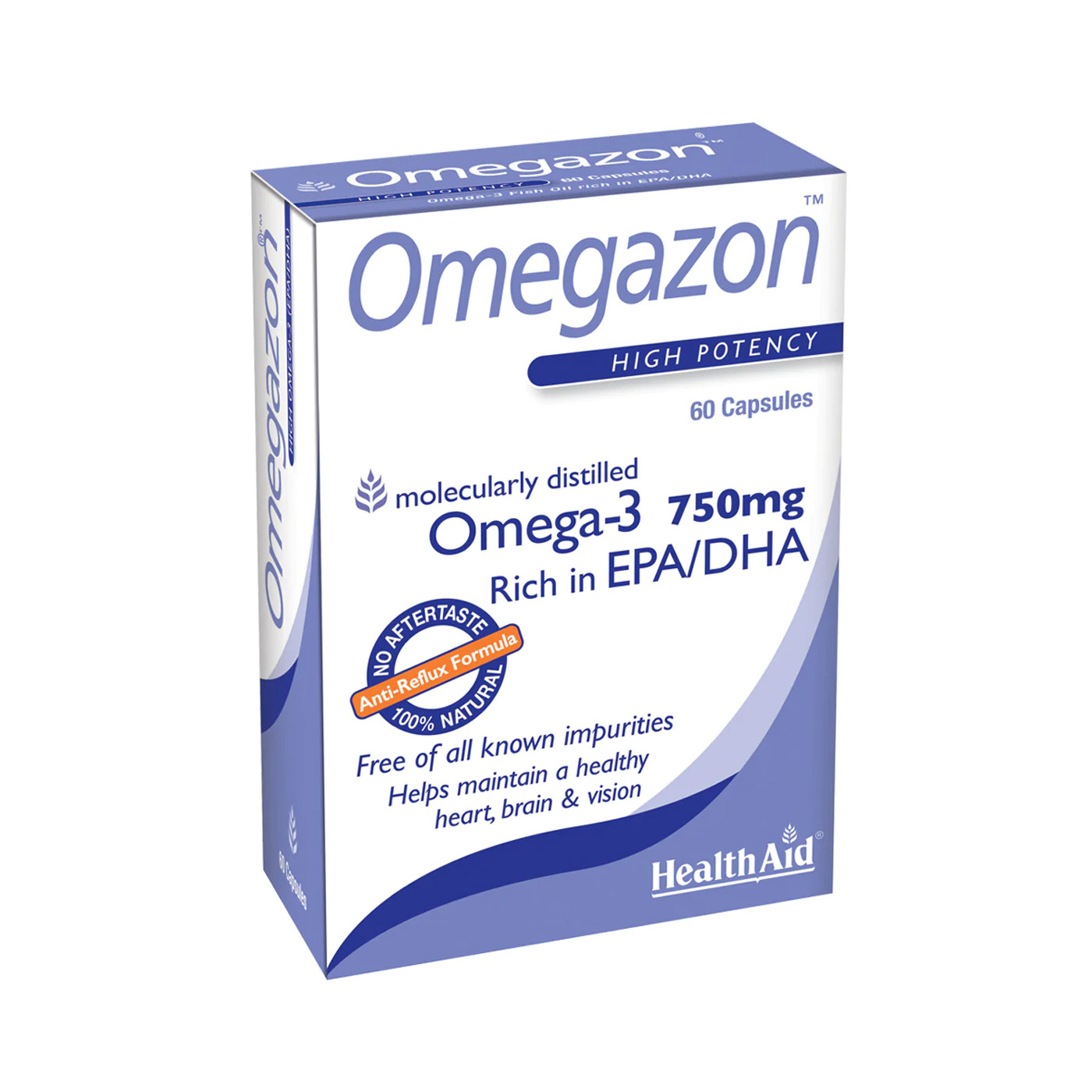 HealthAid Omega-3 750mg / Omegazon kapsulas N60